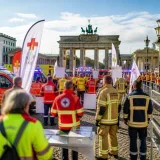 Rettungsorganisationen protestieren in Berlin gegen geplante Notfallreform