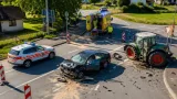 Cham: Traktor übersieht Skoda auf Westumgehung – Fahrerin leicht verletzt