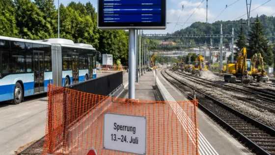 Bauarbeiten: Bremgarten‑Dietikon‑Bahn zwischen Bremgarten West und Dietikon vom 13. bis 24. Juli unterbrochen