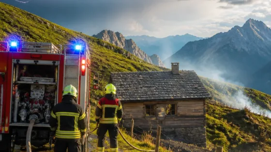 Blitz trifft Alpstein: Flurbrand bei Bollenwees rasch von Feuerwehr gelöscht