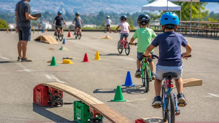 64 Kinder verbessern Bike-Technik und erleben Lagerstimmung in Zug