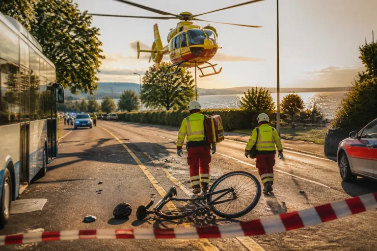 81-jähriger E-Biker schwer verletzt: Rettungshelikopter nach Sturz in Meilen