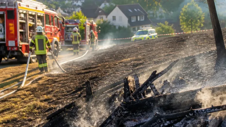 Äste verbrennen führt zu Böschungsbrand in Uetliburg – Feuerwehr löscht Einsatz