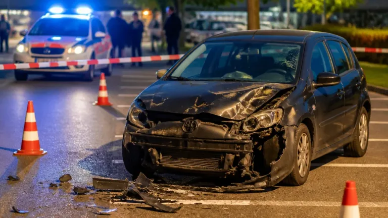 Alkoholtest nach Selbstunfall in Wettingen: demolierter Renault auf Parkplatz gefunden