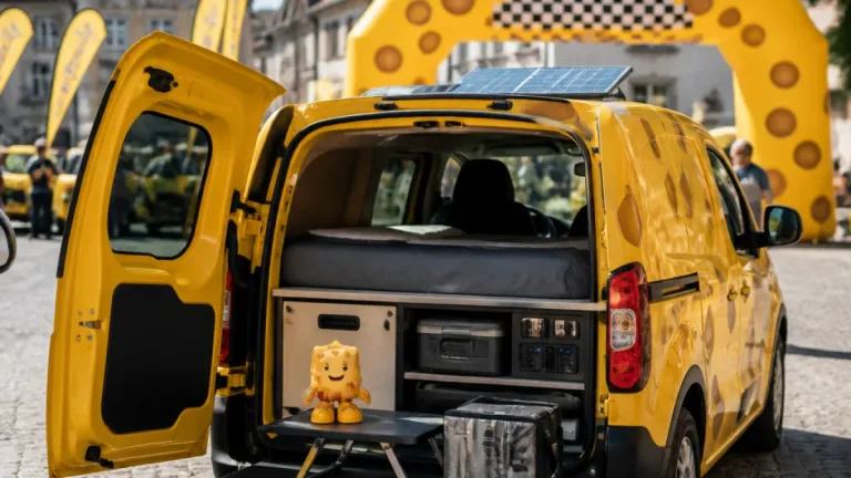 Altstätten-Duo startet im auffälligen «Käsemobil» zum Pothole Rodeo Balkan