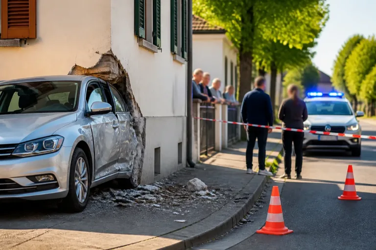 Auto prallt gegen Hausmauer auf Bot‑Künzle‑Strasse in Gossau