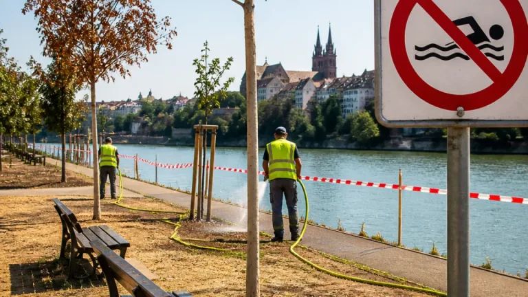 Basel in Dürre: Warnstufe 4, Parks unter Trockenstress und Badeverbot am Birsköpfli
