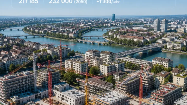 Basel-Stadt wächst bis 2050: 232'000 Einwohner im mittleren Szenario erwartet