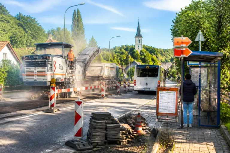 Belagsarbeiten zwischen Buch und Murbach: Linie 25 zweieinhalb Wochen umgeleitet