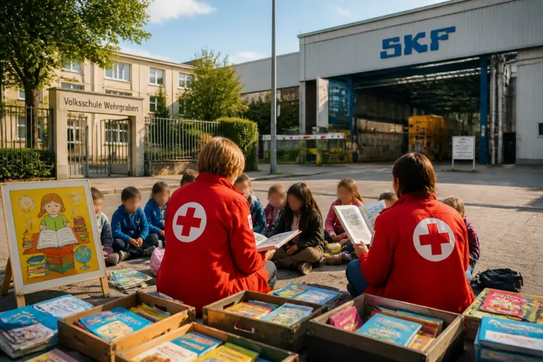 SKF Österreich unterstützt Rotkreuz-Leseförderung und Lernhilfe in Steyr für zwei Jahre