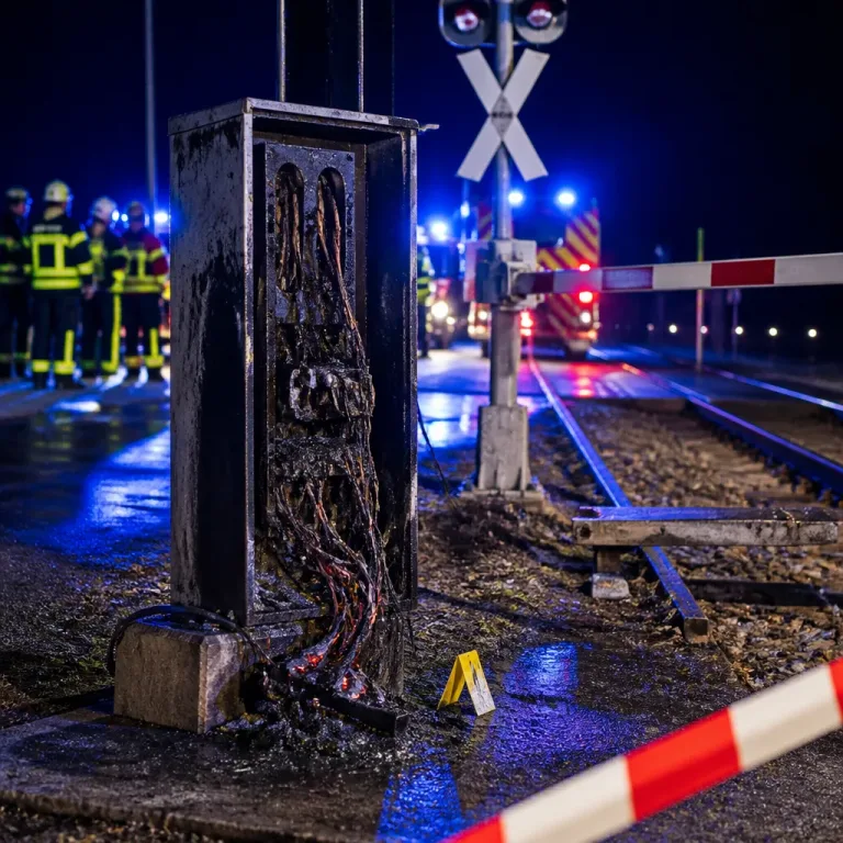 Brand an Bahnanlage in Neu Wulmstorf: Verteilerkasten in Flammen, Bahnverkehr eingestellt