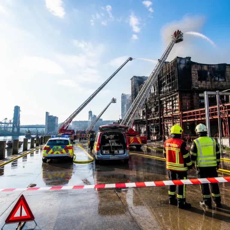 Grossbrand am Karlsruher Rheinhafen: Löscharbeiten dauern an, Warnung aufgehoben