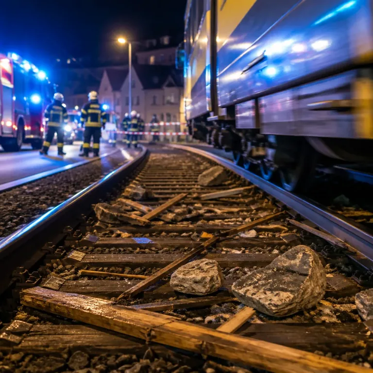Schienenblockade, schwere Verkehrsunfälle und Wohnungsdurchsuchung: Einsatzreiches Wochenende bei Polizei und Feuerwehr