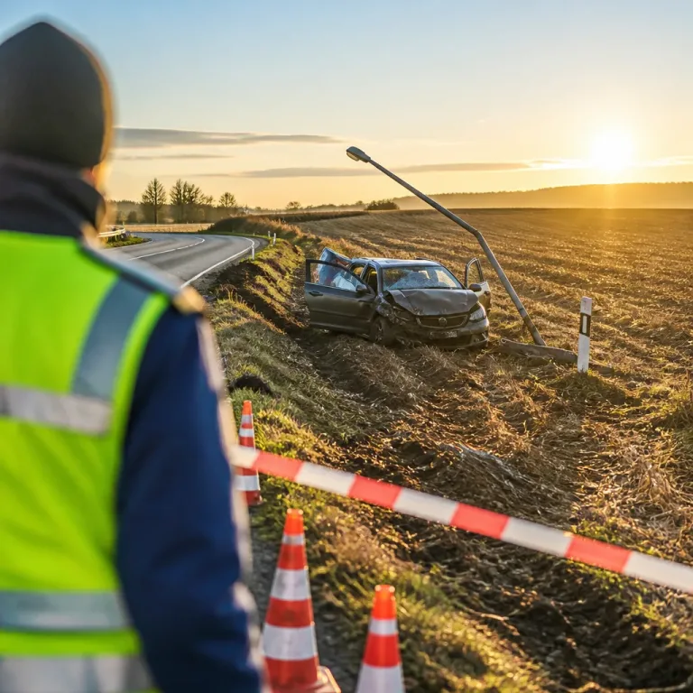 19-Jähriger verliert in Linkskurve die Kontrolle und landet auf Feld