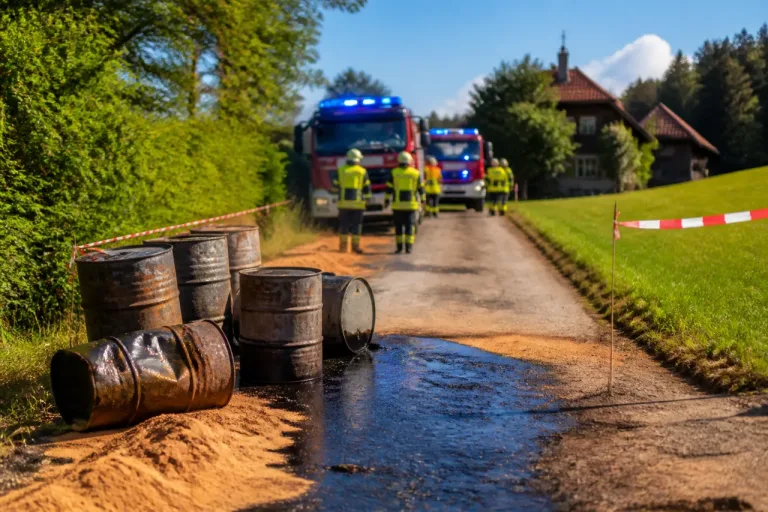 Sechs 60‑Liter-Fässer illegal entsorgt – Feuerwehren rücken wegen ausgelaufenem Öl aus