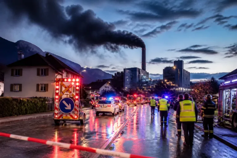 Brand in Kehrichtverbrennungsanlage Uvrier: Einsatz läuft, Bevölkerung zum Meiden des Gebiets aufgerufen