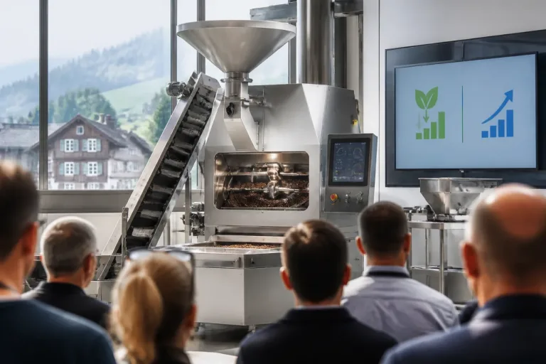 Bühler in Appenzell stellt neuen Kakao-Röster «Lucent» vor – weniger Energie, mehr Kapazität