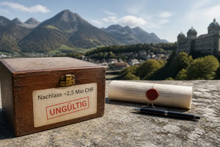 Bundesgericht bestätigt Ungültigkeit eines Testaments in Nidwalden