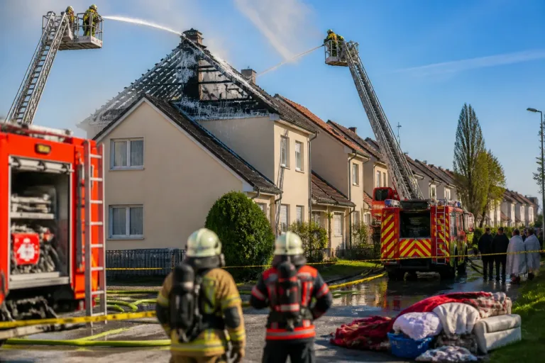 Dachstockbrand in Bassersdorf: Mehrere Reihenhäuser beschädigt, Bewohner in Notunterkünften