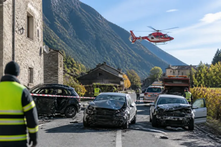 Drei Autos kollidieren nach missglücktem Überholmanöver in Vicosoprano