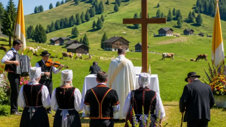 Festgottesdienst auf Alp Furgglen rückt Tradition und Gemeinschaft in den Mittelpunkt