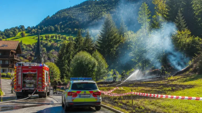 Feuer an der Hauptstrasse in Fideris rasch gelöscht – Waldbrandgefahr bleibt hoch