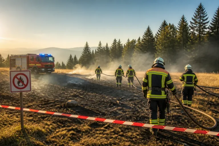 Flächenbrand in Willerzell rasch gelöscht – Behörden warnen vor hoher Waldbrandgefahr