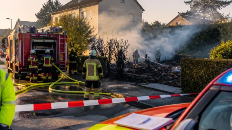 Gartenbrand in Seengen: Feuerwehr verhindert Übergreifen auf Wohnhäuser