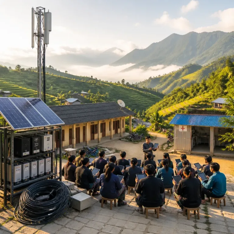 Lao Cai baut digitale Infrastruktur aus und bringt Internet, 5G und digitale Bildung ins Hochland