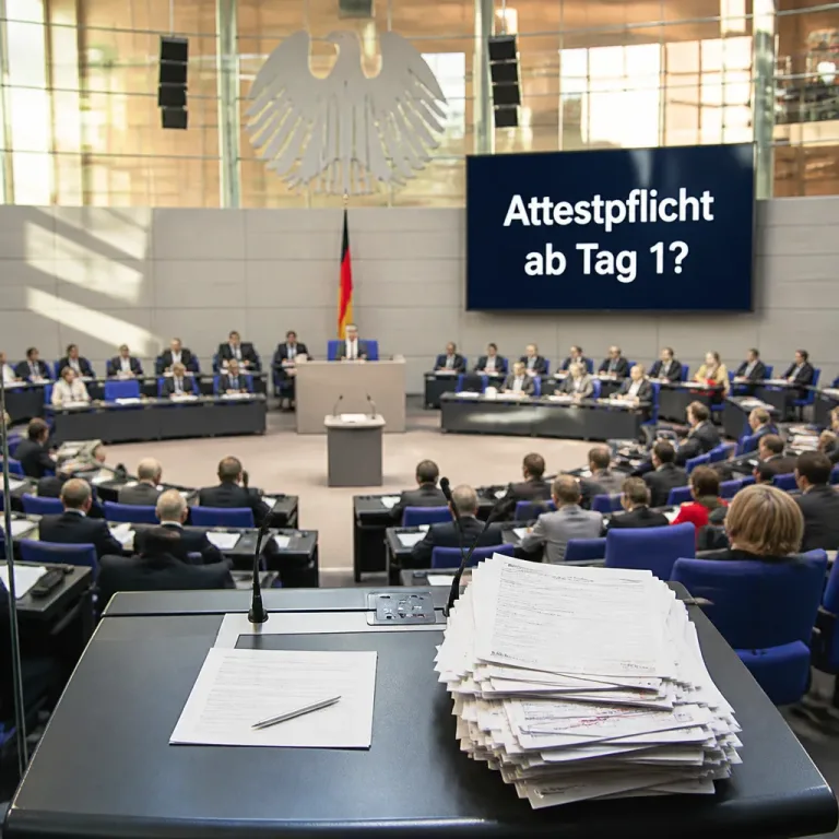 Koalitionspläne: Attestpflicht ab dem ersten Krankheitstag löst breite Kritik im Bundestag aus