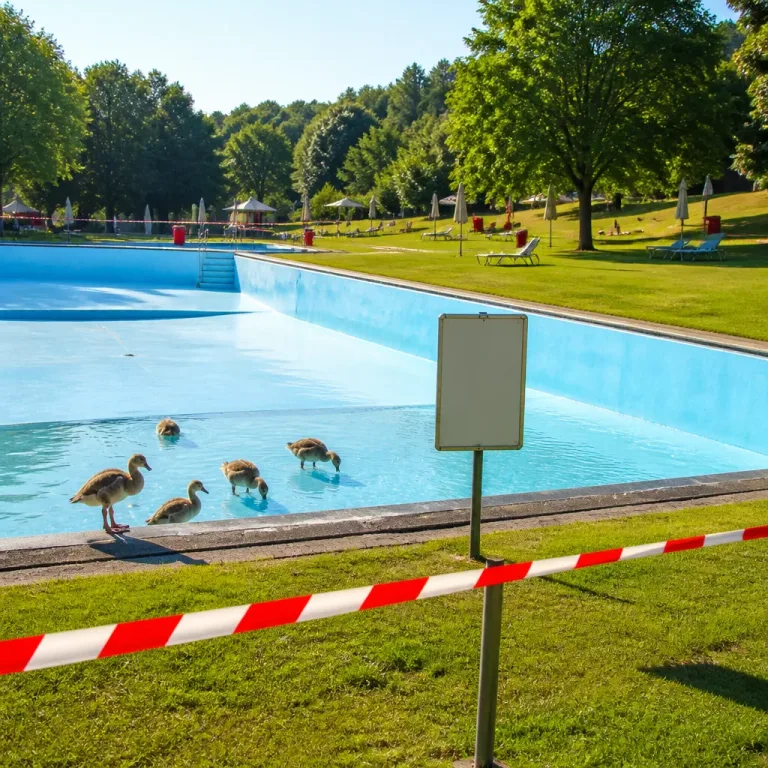 Nilgänse haben im Völklinger Freibad gebrütet – Gesundheitsfragen für Badegäste