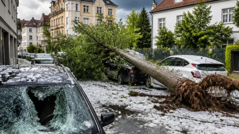 Gewitter über Schaffhausen: Golfballgrosse Hagelkörner und Warnstufe 4 führten zu Schäden