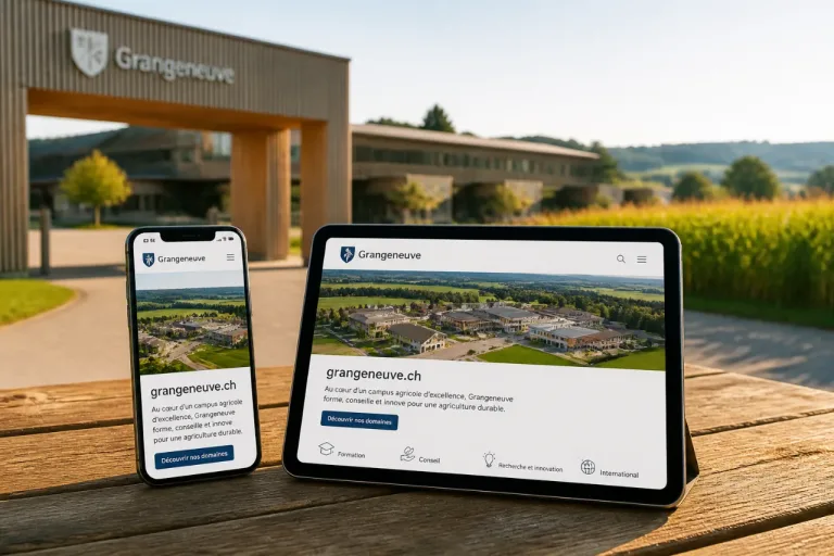 Grangeneuve erhält eigenen Auftritt auf der kantonalen Webseite — direkter Zugang über grangeneuve.ch