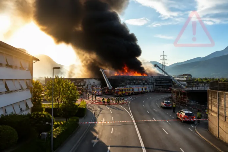 Grossalarm in Uvrier: Recyclinganlage in Brand – Bevölkerung soll Gebiet meiden