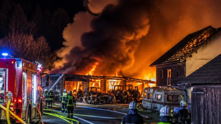 Grossbrand in Fideris: Wohnmobile, Maschinen und Holzlager vollständig zerstört