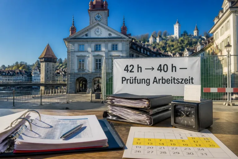 Grüne fordern Prüfung der 40‑Stunden‑Woche für Luzerner Stadtangestellte