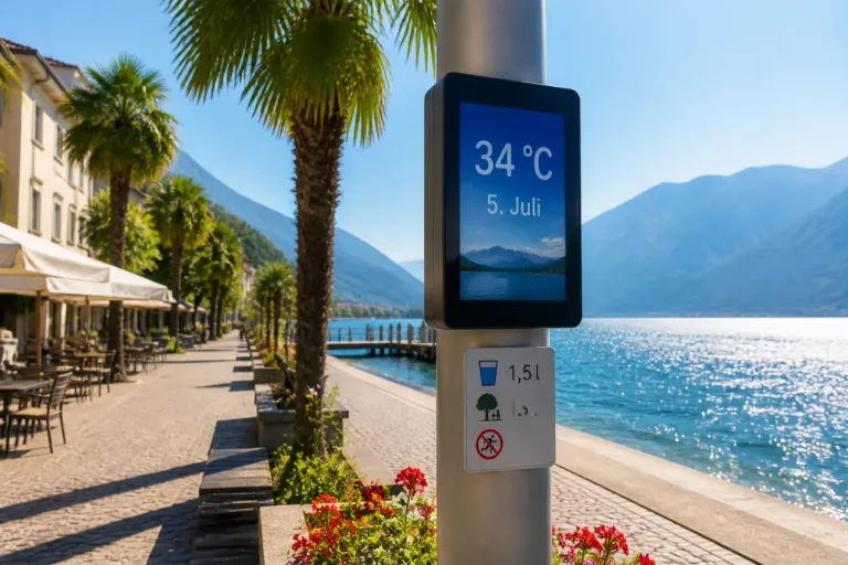 Hitze in Locarno: Neuer Tagesrekord und Gesundheitswarnung für die Region