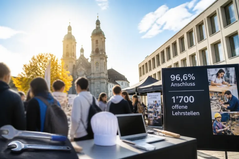 Hoher Anschluss an Ausbildung: Was 96,6% der Schulabgänger in St. Gallen für den Kanton bedeuten