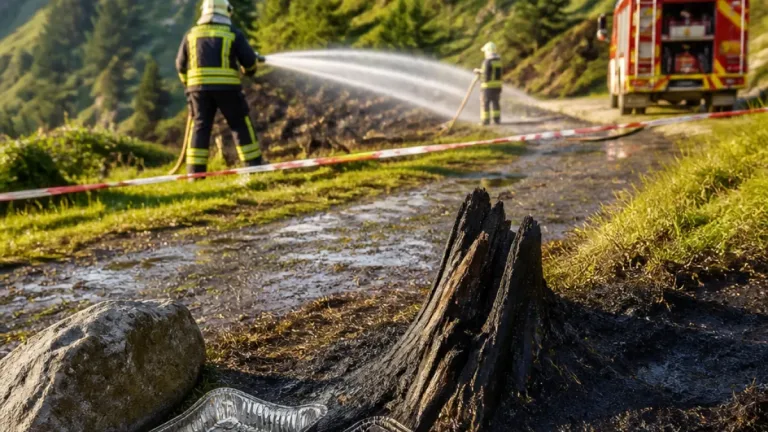 Illegal entsorgte Einweggrills verursachen Brandgefahr auf Alp Appenzeller‑Sämtis