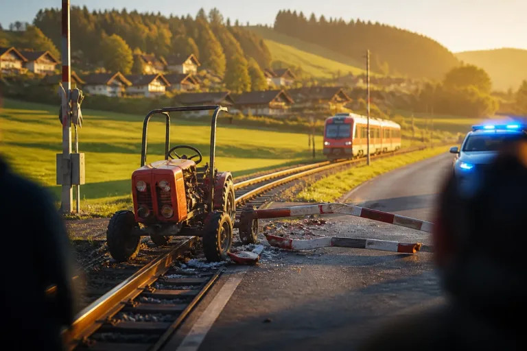 Jugendlicher fährt in Urnäsch mit Traktor durch Bahnschranke – niemand verletzt