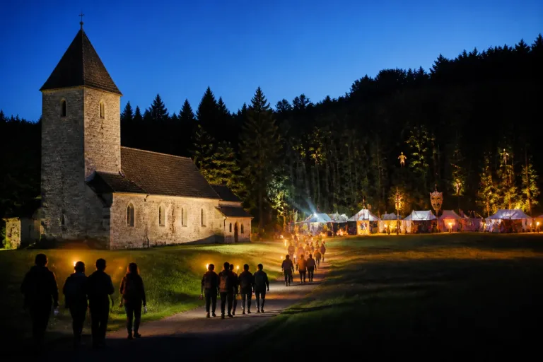 Jungwacht Malters startet Lagerwoche mit Gottesdienst und Suchaktion nach Lagerplatz