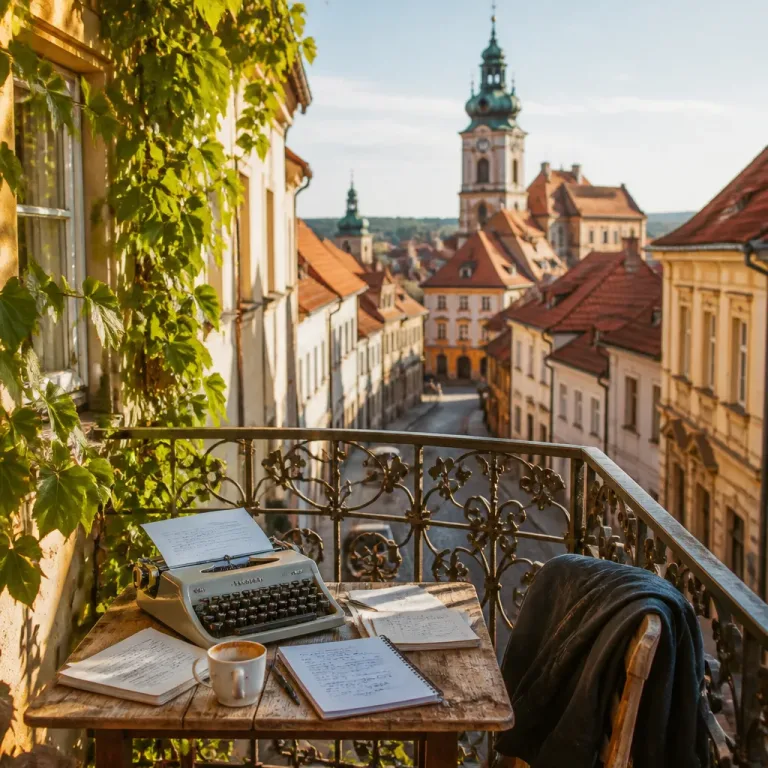 Tex Rubinowitz in Mikulov: Auf einem Balkon in Mähren, zwischen Stillstand und Schreibauftrag