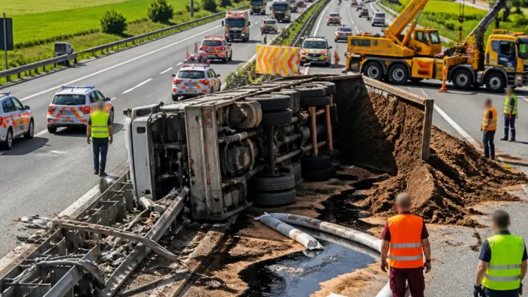 Lkw-Unfall bei Altdorf: A6 in Richtung Pilsen mehrere Stunden gesperrt