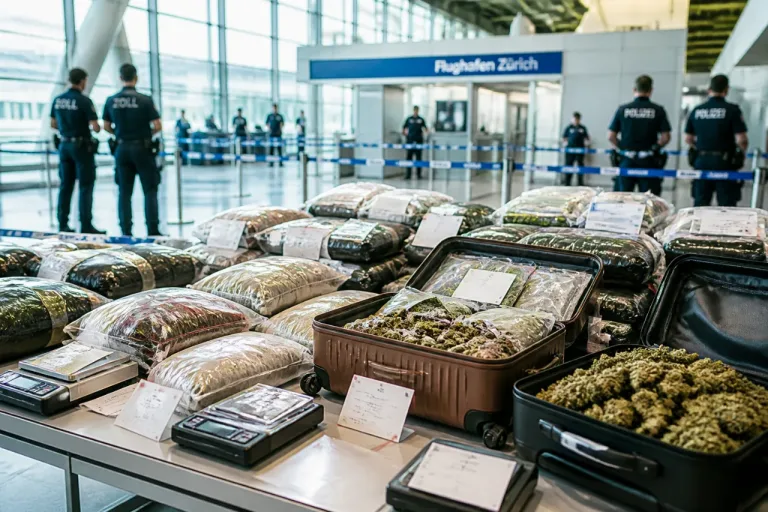 Mehr als 900 kg Drogen an Flughafen Zürich sichergestellt – 32 Personen verhaftet