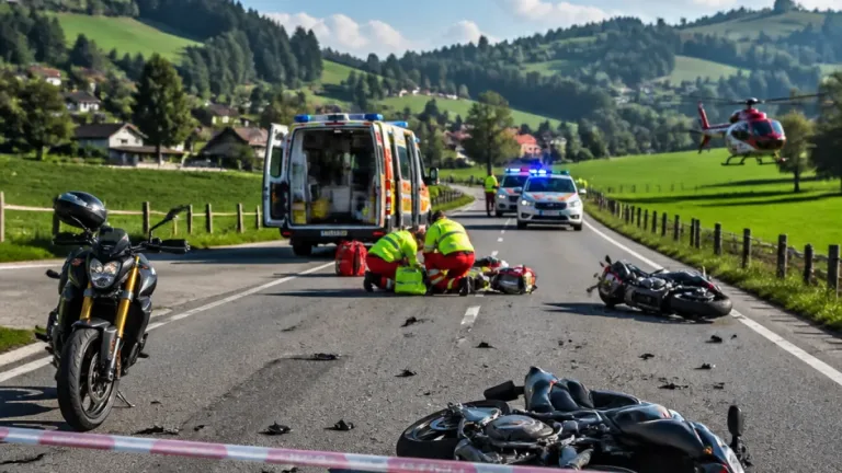 Mehrere Motorradunfälle führen in Luzern zu vier Verletzten
