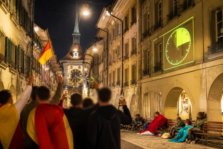 Nachts um 3 Uhr: Berner Fans gespalten — feiern oder vorschlafen vor dem Nati-Viertelfinal