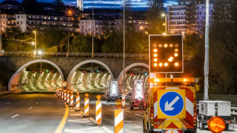 Nächtliche Sperrungen auf St.Galler Stadtautobahn wegen Belagsarbeiten in drei Tunneln