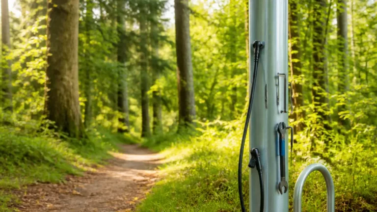Neue 24/7-Reparatursäule im Steineggwald soll Velofahrenden vor Ort helfen