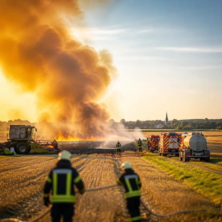 Hohe Feldbrandgefahr im Norden: Feuerwehren kämpfen vermehrt gegen brennende Ernteflächen