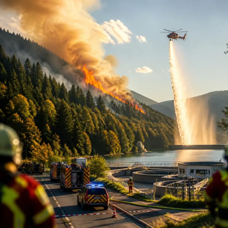 Waldbrand im Saarland weitet sich aus – Einsatzkräfte kämpfen gegen Flammen an Steilhang